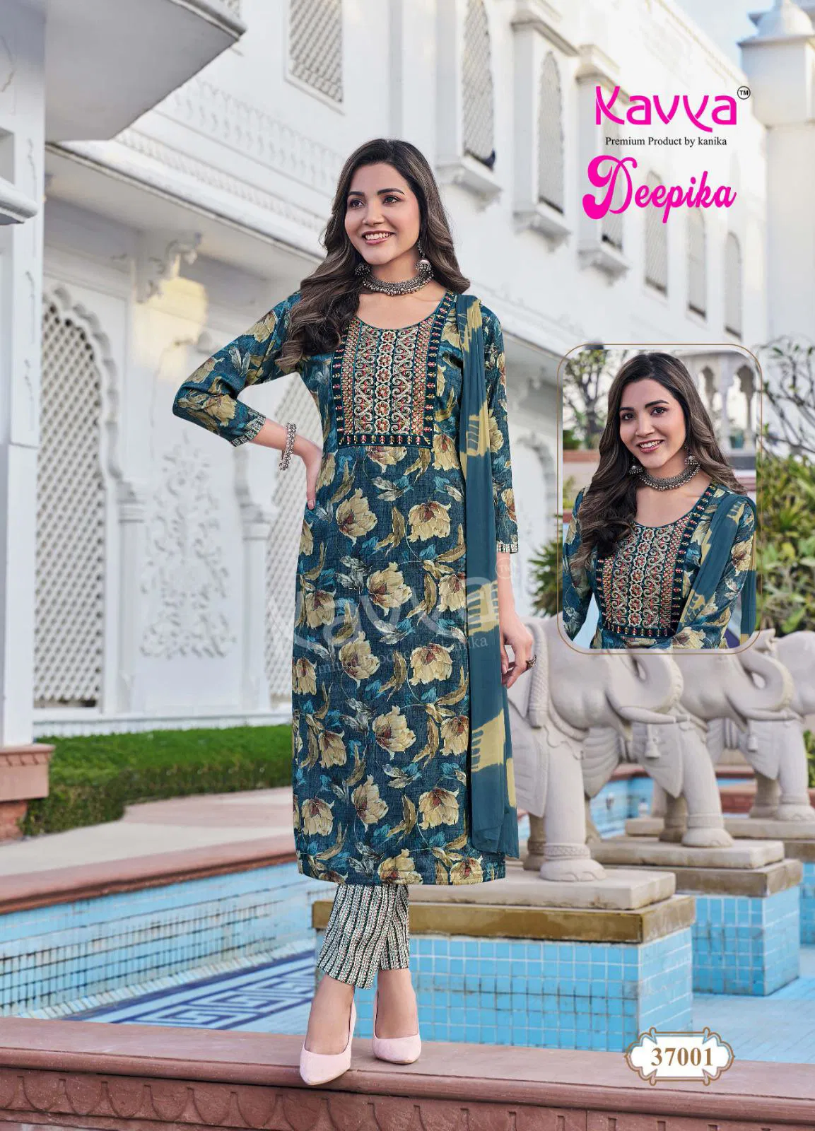 Deepika Vol 37 By Kavya Straight Kurti With Bottom Dupatta Orders In India